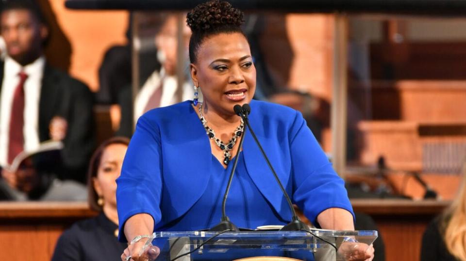 Dr. Bernice King, daughter of Rev. Dr. Martin Luther King Jr., speaks onstage during 2020 Martin Luther King, Jr. Commemorative Service at Ebenezer Baptist Church on January 20, 2020 in Atlanta, Georgia. (Photo by Paras Griffin/Getty Images)