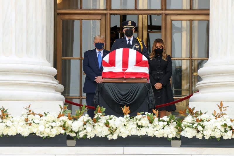 Late U.S. Supreme Court Justice Ginsburg lies in repose in Washington