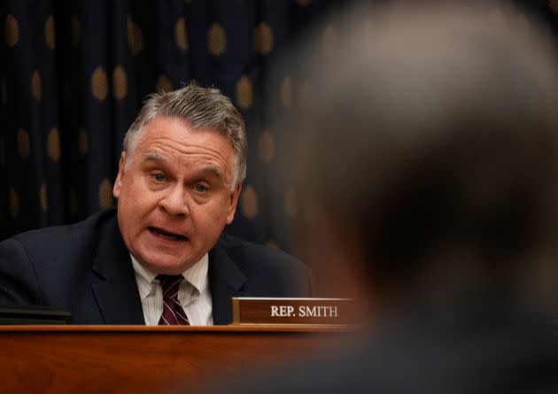 Rep. Chris Smith (R-N.J.), pictured here at a House committee hearing in 2021, sent a letter to his fellow lawmakers saying the Joe Biden administration had 