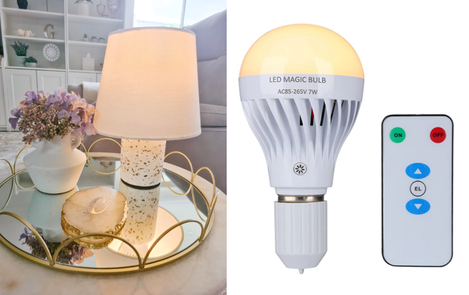 Cordless lamp and rechargeable light globe