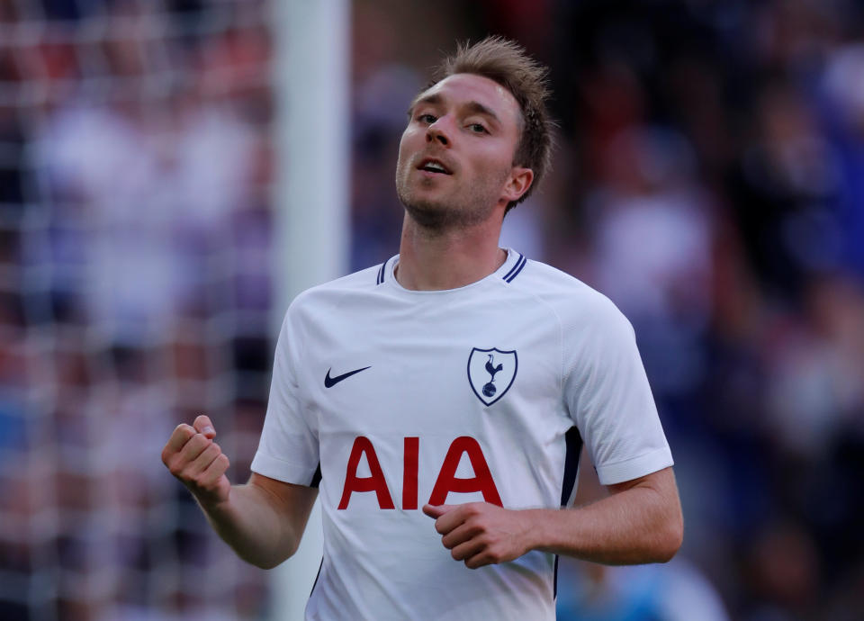 Tottenham’s Christian Eriksen celebrates scoring their second goal Action Images via Reuters/Andrew Couldridge