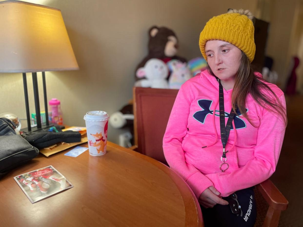 'I was shocked, completely shocked, completely upset. I didn't know anything. I didn't know how bad it was at that point,' Jordyn Hooley says as she describes getting a call last week saying her apartment was on fire. (Steve Bruce/CBC - image credit)
