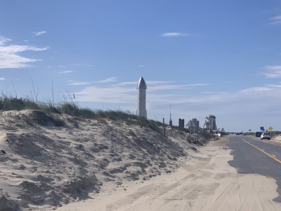 The SpaceX South Texas Launch site is located less than a mile from Boca Chica Beach, Texas. (Sandra Sanchez/Border Report File Photo)