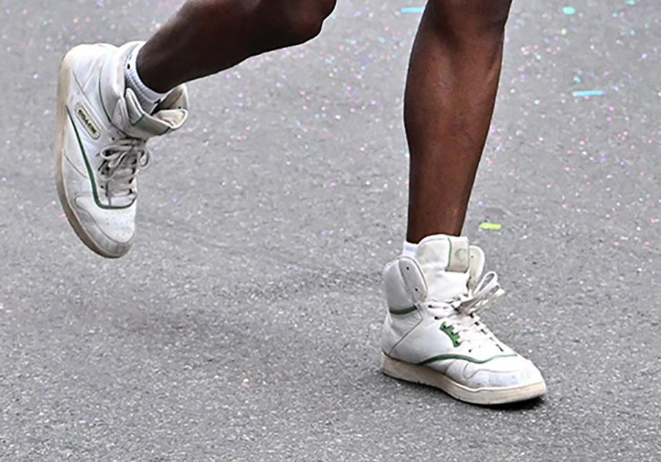 Lil Nas X, United Airlines NYC Half marathon, Coach, high-tops, sneakers, shoes 