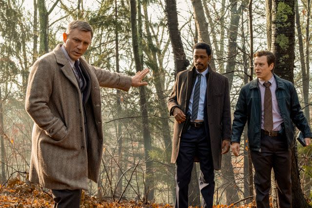 Claire Folger/Lionsgate Daniel Craig, LaKeith Stanfield, and Noah Segan in 'Knives Out'