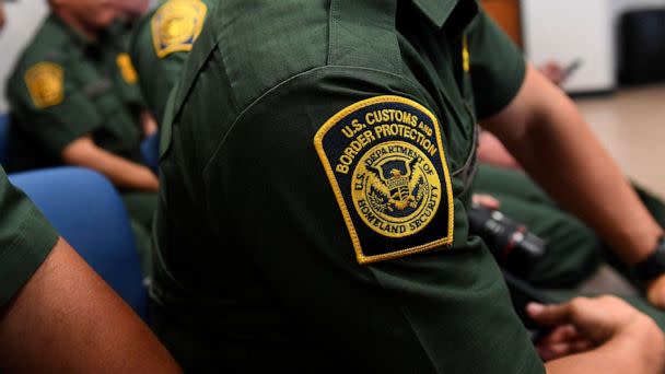 PHOTO: A Customs and Border patrol agent attends a roundtable on immigration and border security at the US Border Patrol Calexico Station in Calexico, Calif., April 5, 2019. (Saul Loeb/AFP via Getty Images, FILE)