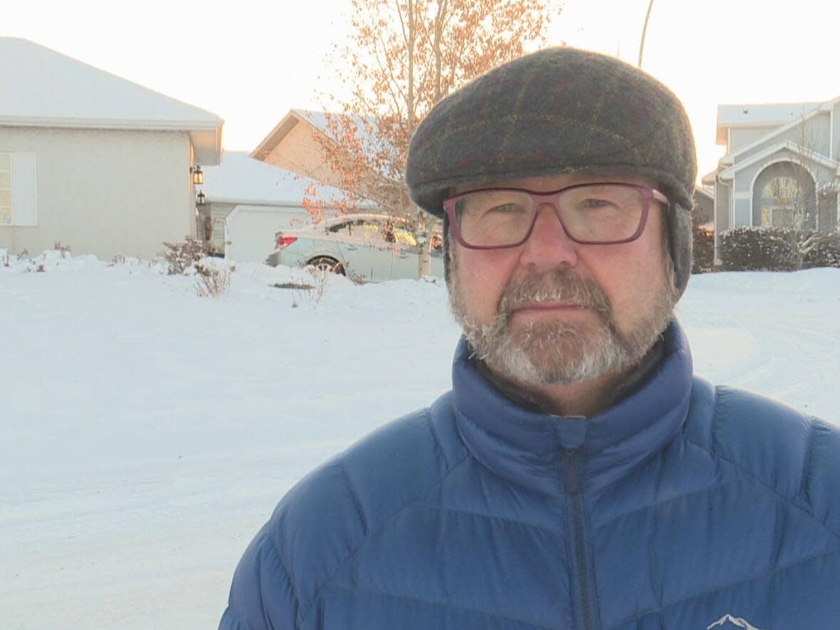 Mark Shupe is walking every street in Calgary.  (Tom Ross/CBC - image credit)