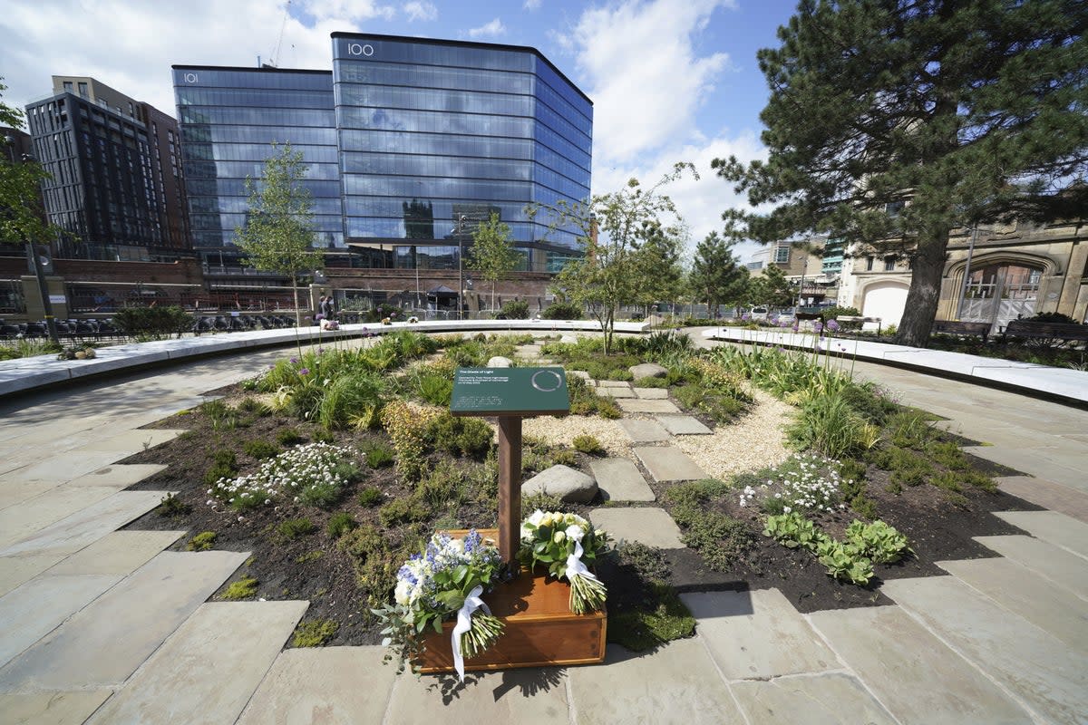 The Glade Of Light memorial in Manchester city centre (Jon Super/PA) (PA Wire)