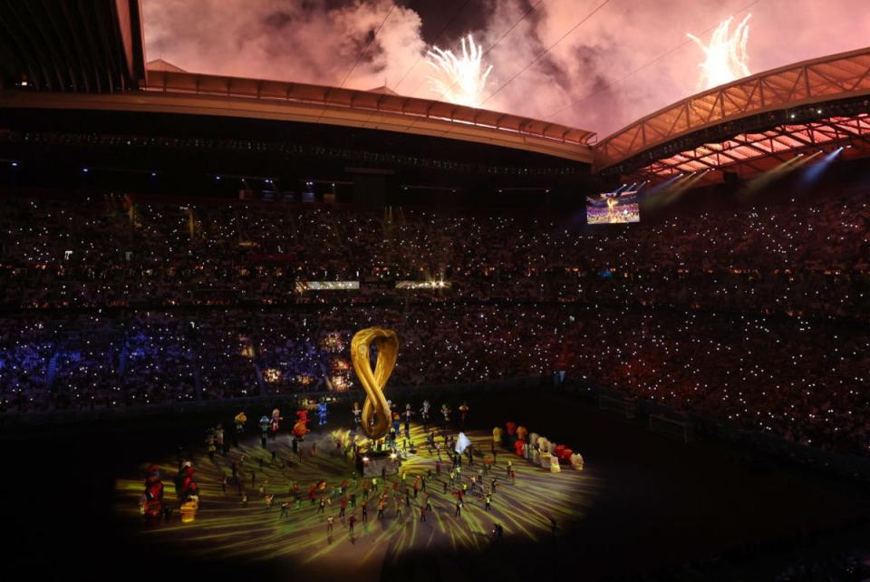 A scene from the opening ceremony of the World Cup in Qatar  (Getty Images)
