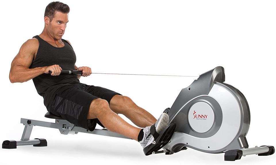 Sunny Health & Fitness Rowing Machine. Image via Amazon.