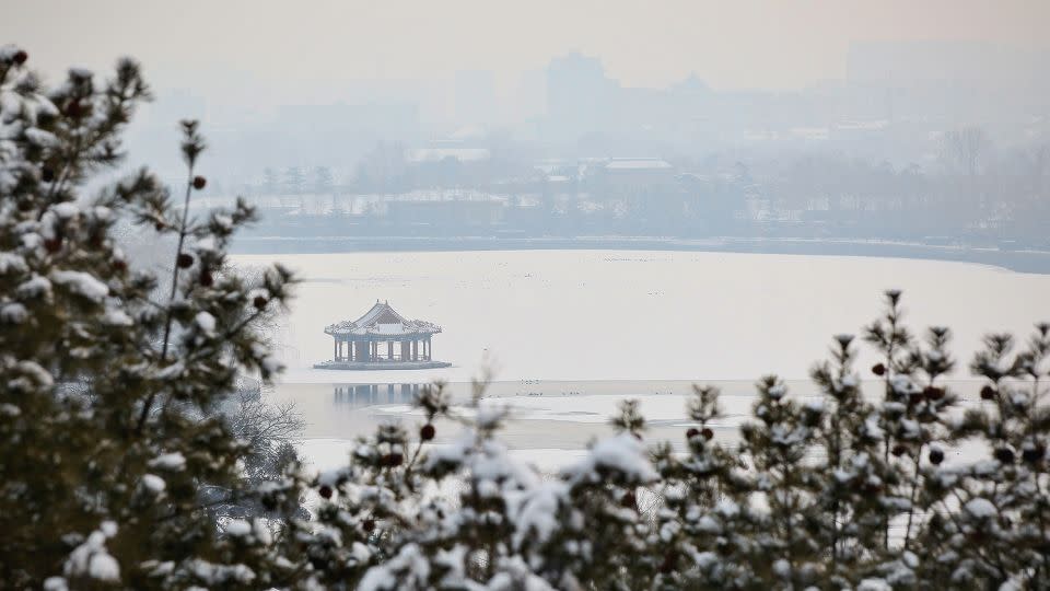 A snow-covered Zhongnanhai captured on February 13, 2011. - Feng Li/Getty Images