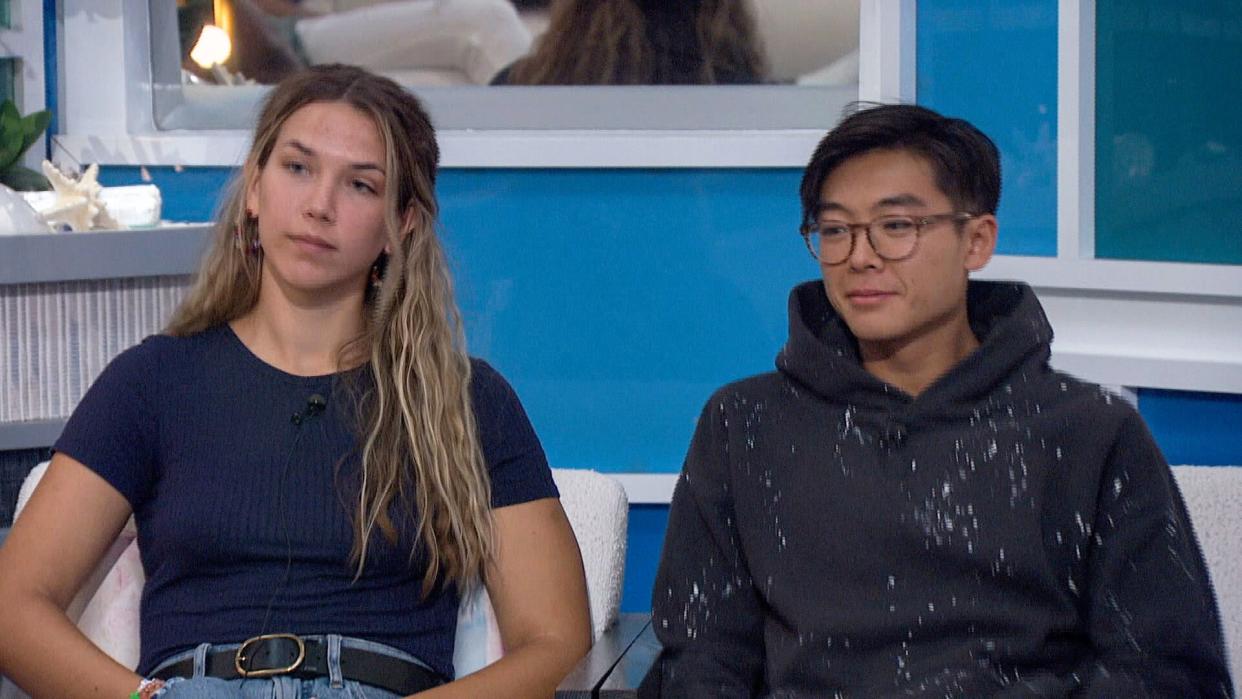 Pictured L-R: Claire Rehfuss and Derek Xiao on Big Brother