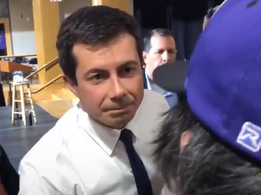 Pete Buttigieg responds to a question about taking donations from billionaires in Iowa: Greg Chung