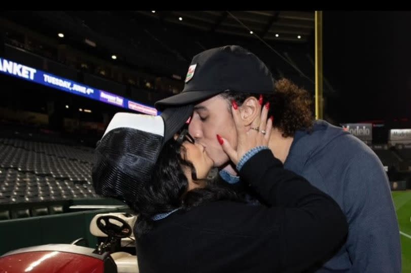Vanessa Hudgens kissing husband Cole Tucker