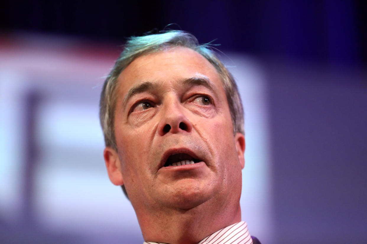 <em>It’s better to run the risk of a second referendum that agree to Theresa May’s deal, says Nigel Farage (Picture: REUTERS/Simon Dawson)</em>