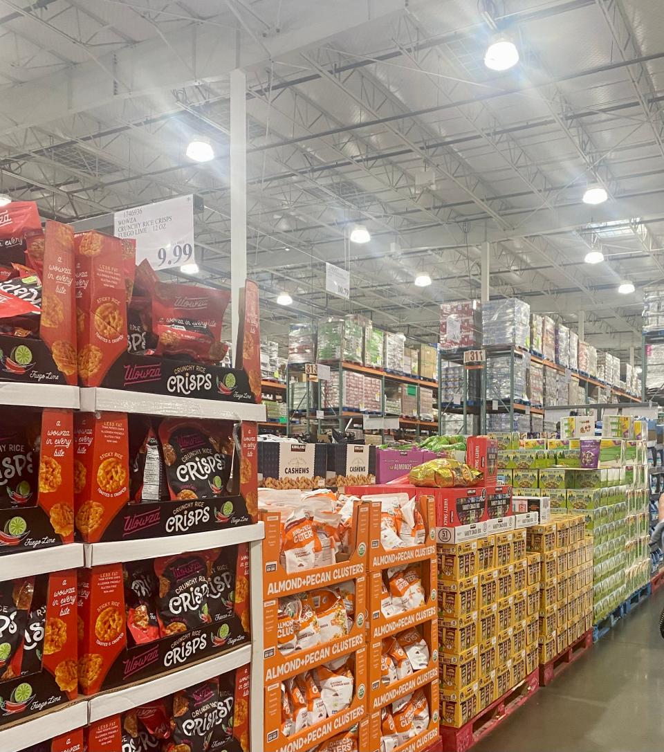 Chips aisle in Costco.