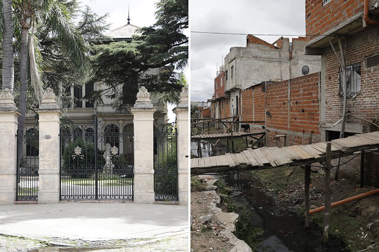 El contraste entre la zona rica y la pobre es muy marcado en Lomas de Zamora