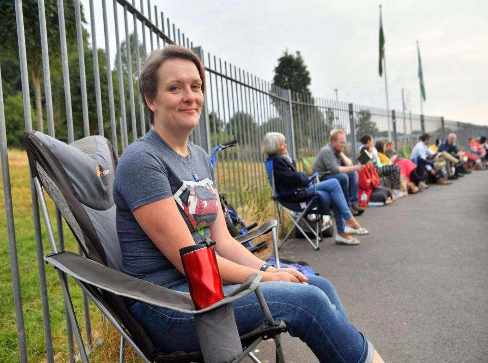 Parent Leanne Taylor who queued from 3.30am for a place at a breakfast club in Cardiff (Media Wales)