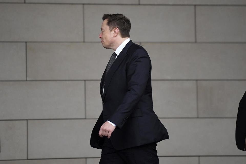 Elon Musk arrives at US District Court for a hearing earlier this week (AP)