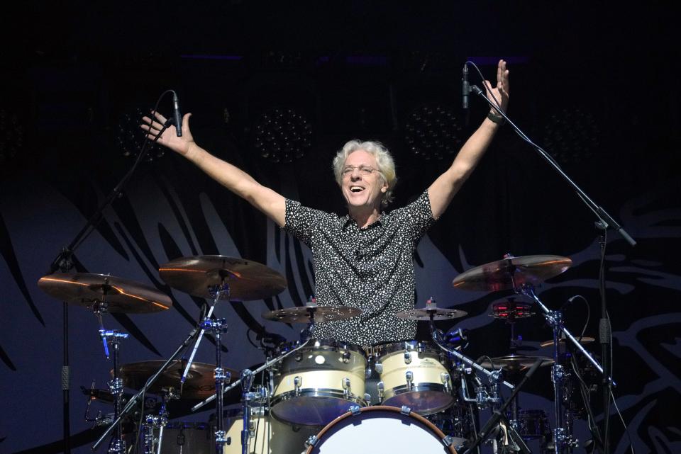 Stewart Copeland is shown during the Taylor Hawkins Tribute Concert at Wembley Stadium on Sept. 3, 2022, in London.