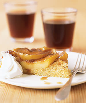 Upside-Down Apple Polenta Cake