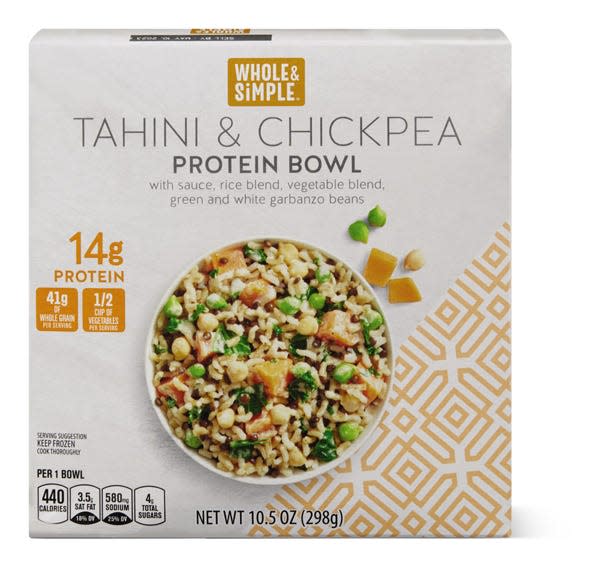 tahini and chickpea bowl