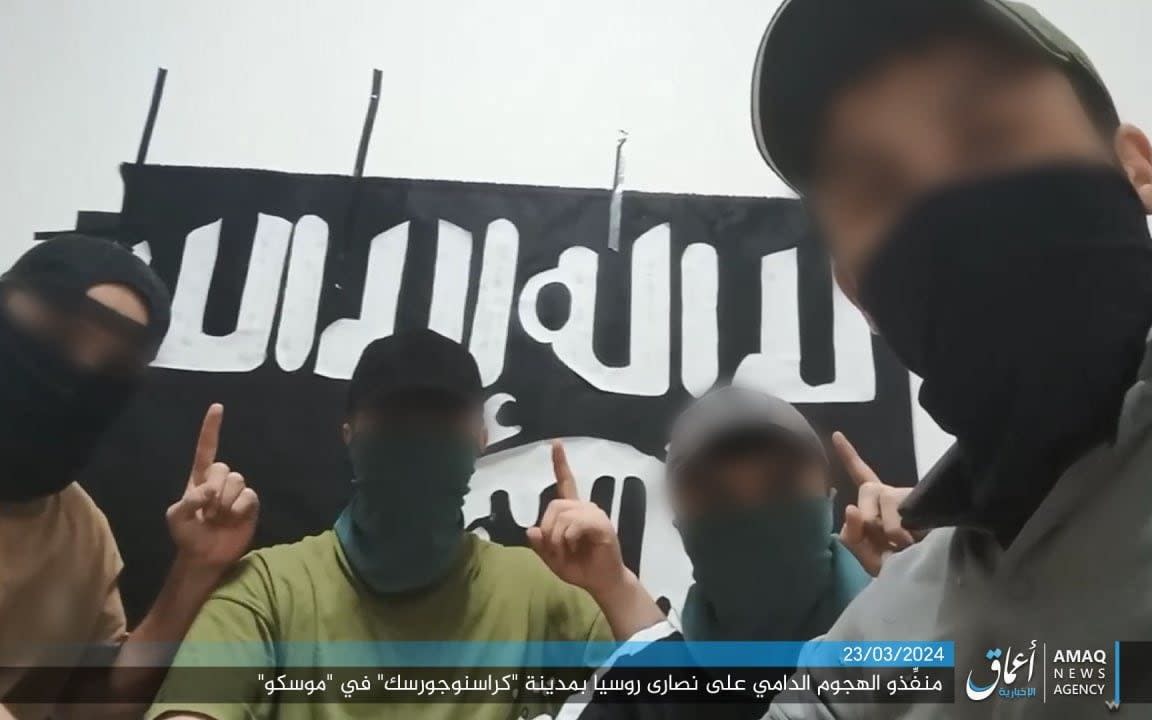 Islamic State issued photo of those who carried out the attack in Moscow.