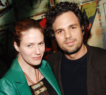 Mark Ruffalo with wife Sunrise at the New York premiere of Warner Bros. Pictures' V for Vendetta