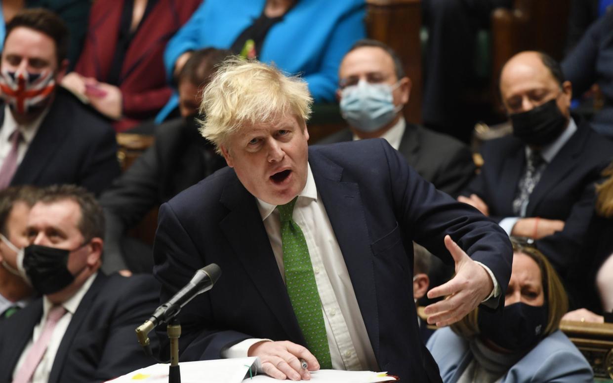 Boris Johnson in the Commons on Wednesday - UK Parliament/Jessica Taylor