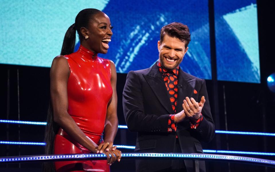 AJ Odudu and Joel Dommett hosted the first 90 minutes - GETTY IMAGES