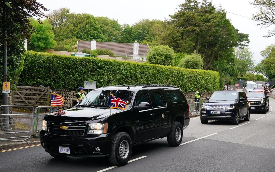 The US Presidential motorcade - Aaron Chown/PA 