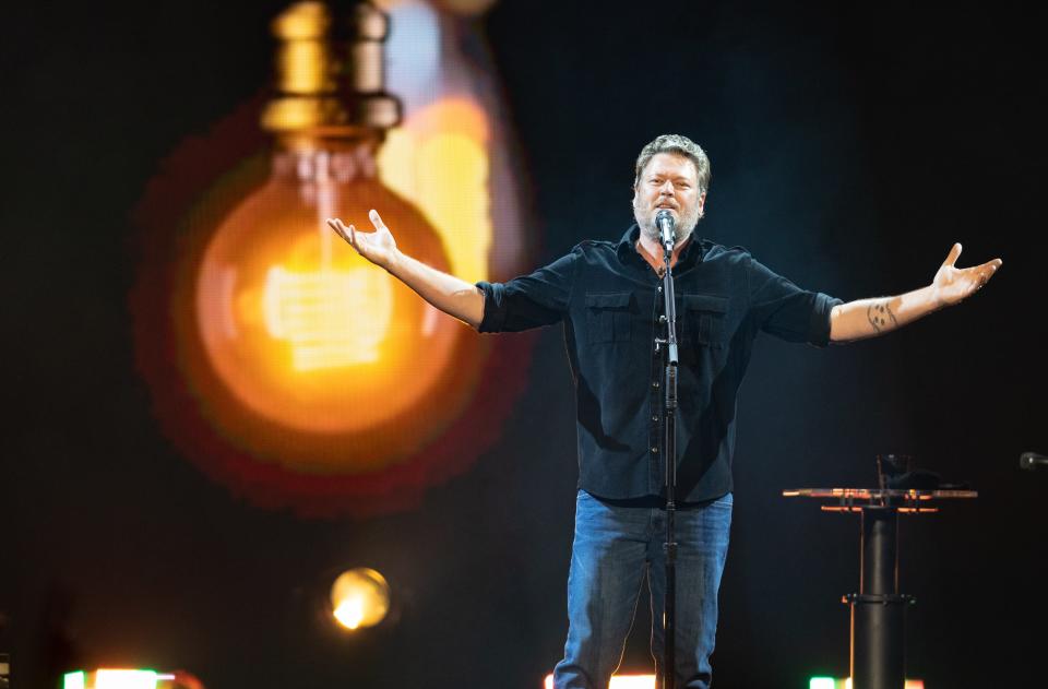 Blake Shelton performs onstage at Bud Light Super Bowl LVI Music Fest held at Crypto.com Arena on February 11, 2022 in Los Angeles, California. - Credit: Christopher Polk for Variety