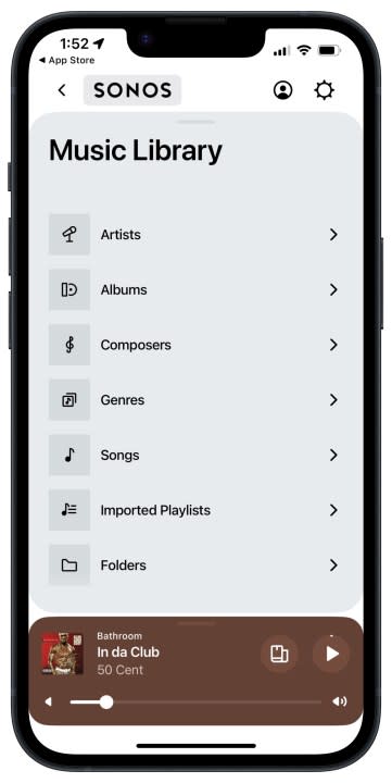 New Sonos app design for iOS.