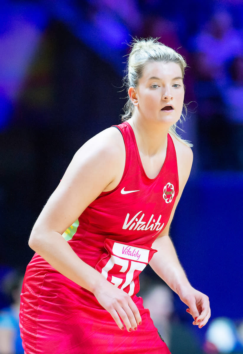 Picture by Allan McKenzie/SWpix.com - 13/07/2019 - Netball - Vitality Netball World Cup - England v Scotland - M&S Bank Arena, Liverpool, England - Francesca Williams.