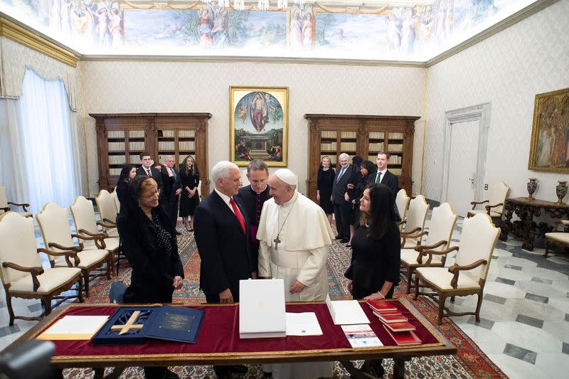 U.S. Vice President Mike Pence meets Pope Francis