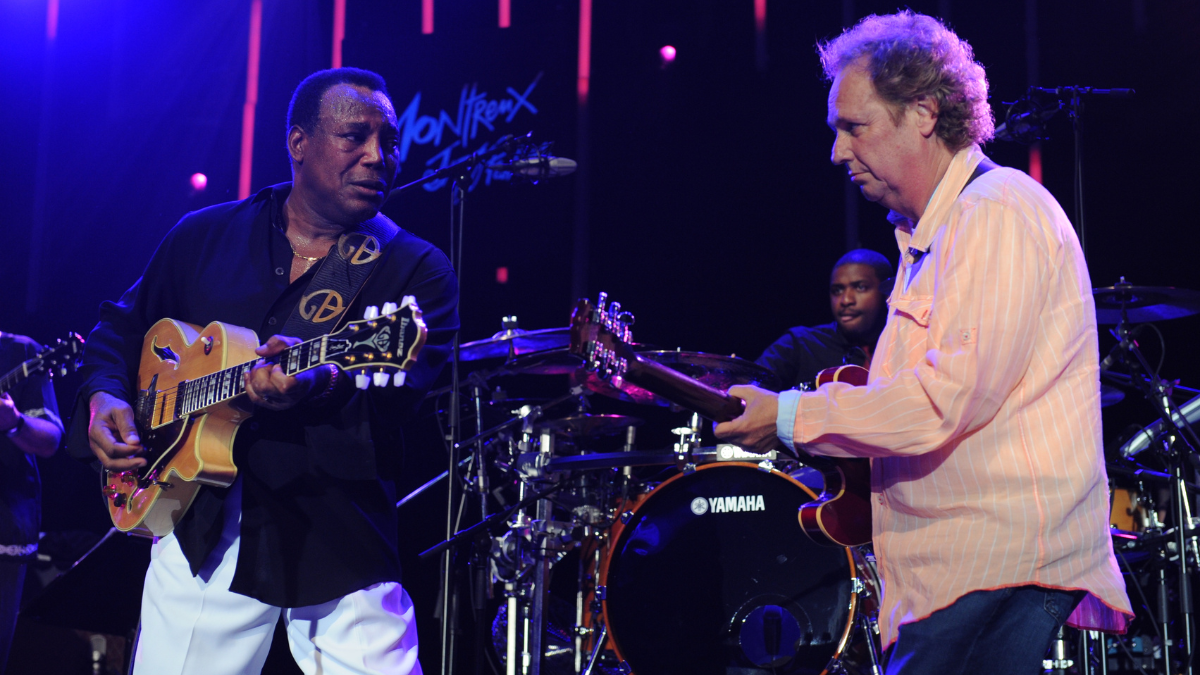  George Benson - Lee Ritenour in Montreux Jazz festival in Montreux, Switzerland on July 13th, 2009. . 