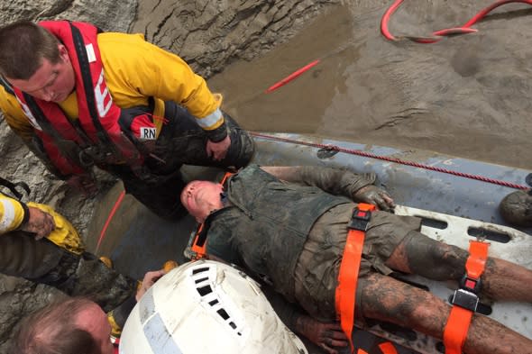 Couple stuck waist-deep in quicksand on Cumbria beach rescued