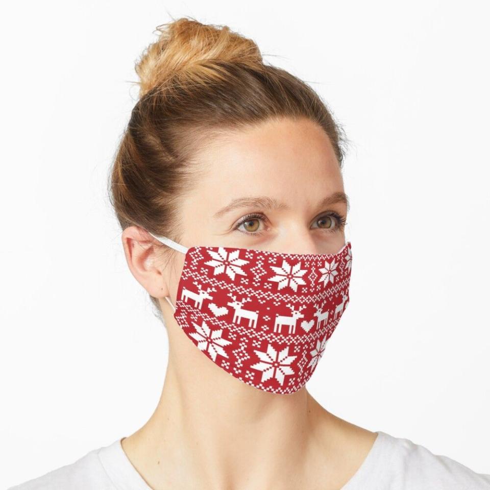 9) Ugly Christmas Sweater Face Mask