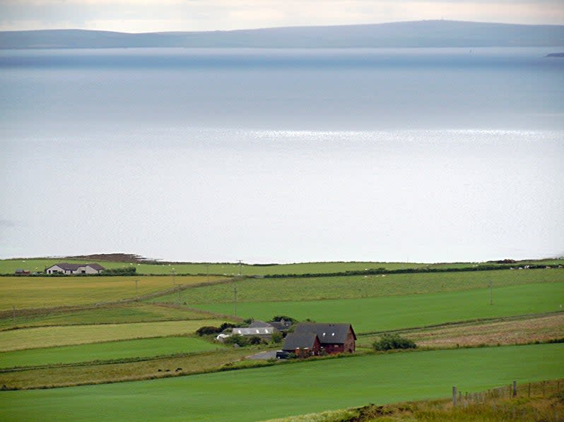 The calm waters of Scapa Flow  (Massimo Telò, via Wikimedia Commons)