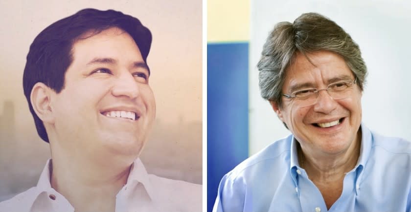 Andrés Arauz (izquierda) y Guillermo Lasso van a la segunda vuelta en las elecciones por la presidencia de Ecuador.