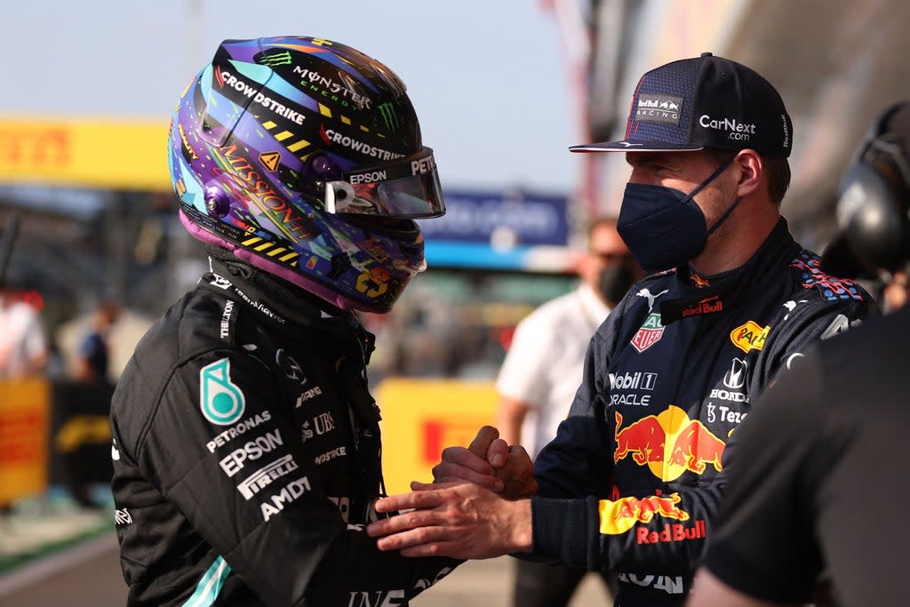 Lewis Hamilton and Max Verstappen’s title battle is set to down to the wire    (AFP via Getty Images)