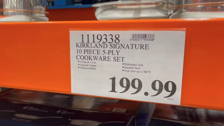 price tag at Costco