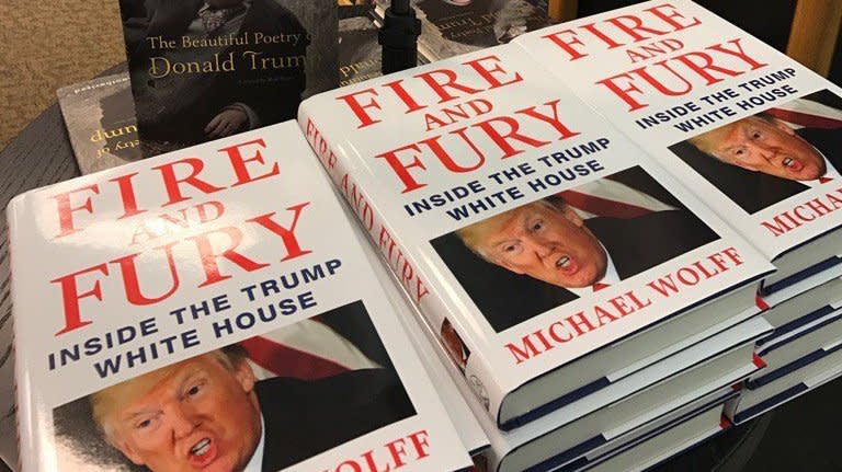 The British bookstore chain Waterstones is quoting a very relevant critic to sell copies of Michael Wolff’s bombshell book Fire and Fury: Inside the Trump White House.