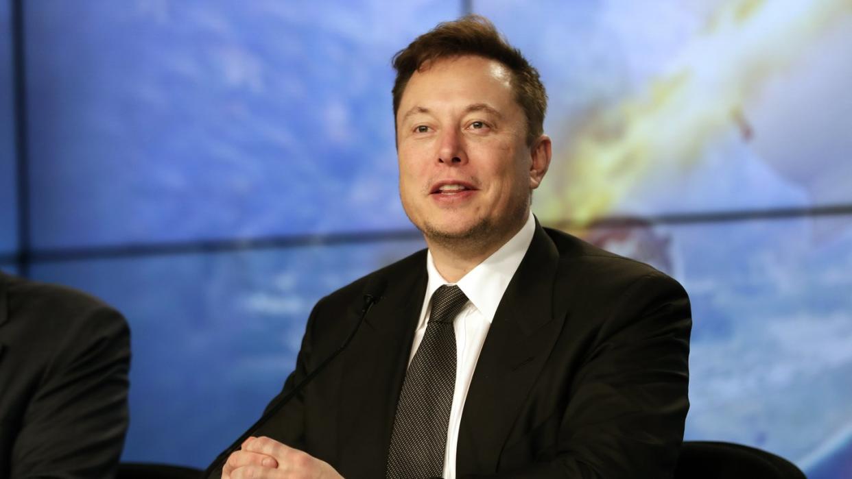 Elon Musk Mitte Januar während einer  Pressekonferenz in Cape Canaveral.