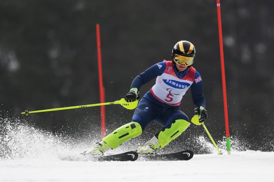 Millie Knight on her way to the bronze medal in the Women’s Slalom at PyeongChang 2018 (Getty Images)