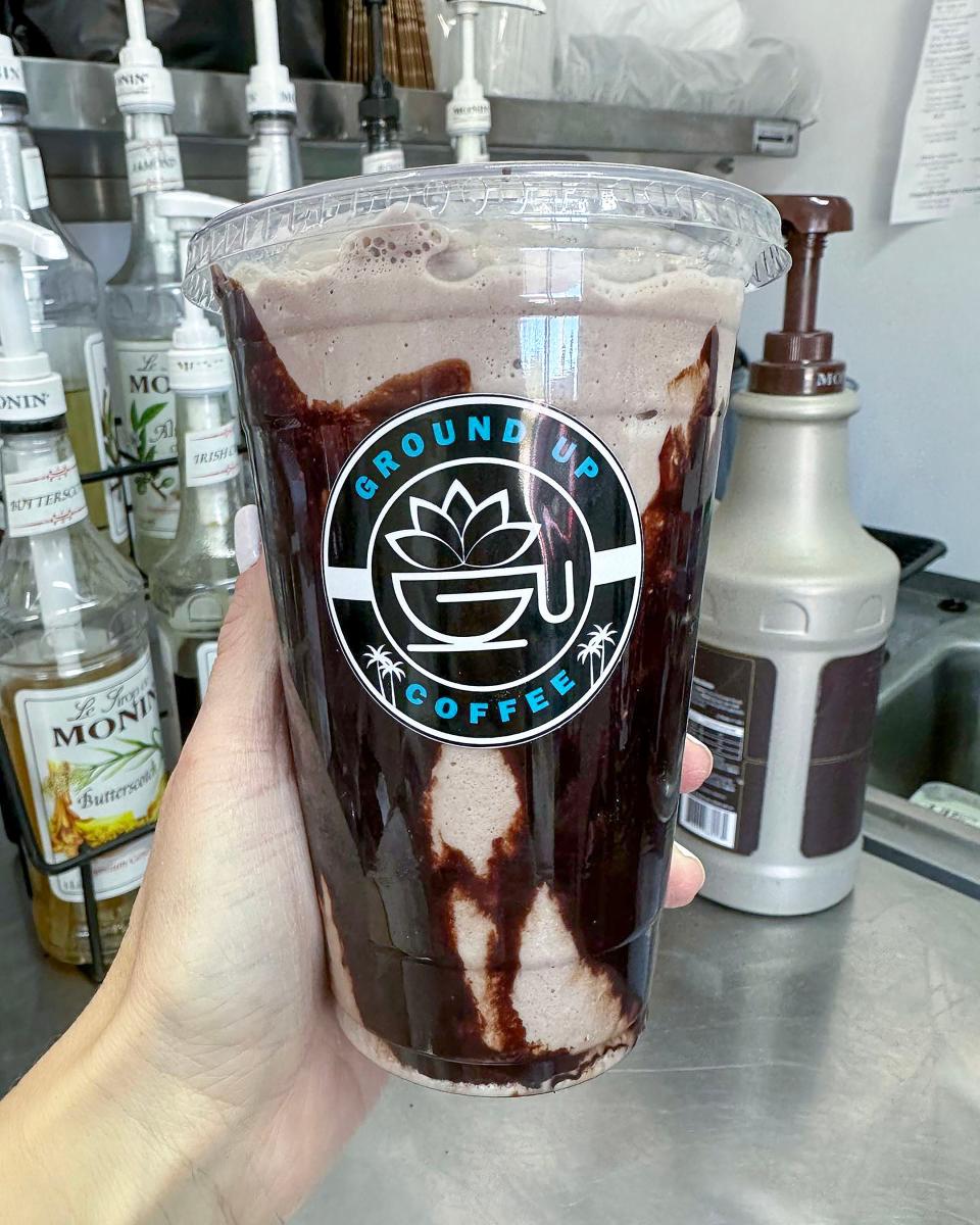 At GroundUp Coffee Bar in Mount Dora, one of the unique drinks offered is frozen hot chocolate.