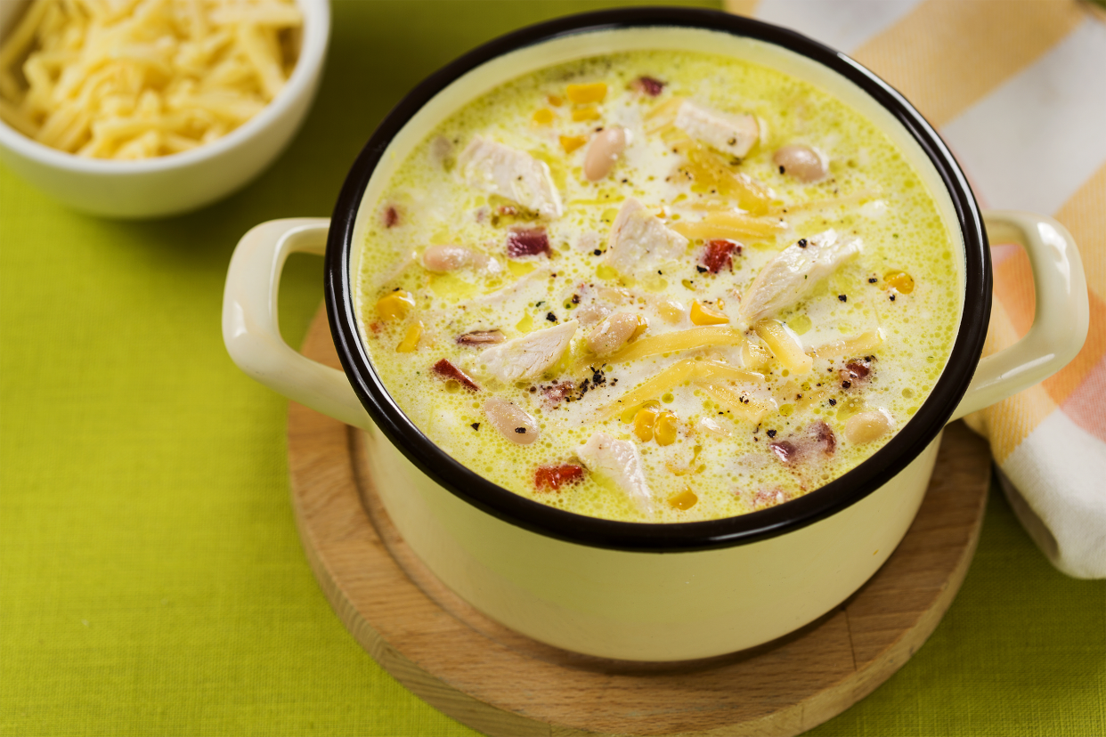 Creamy Mac and Cheese Chicken Soup