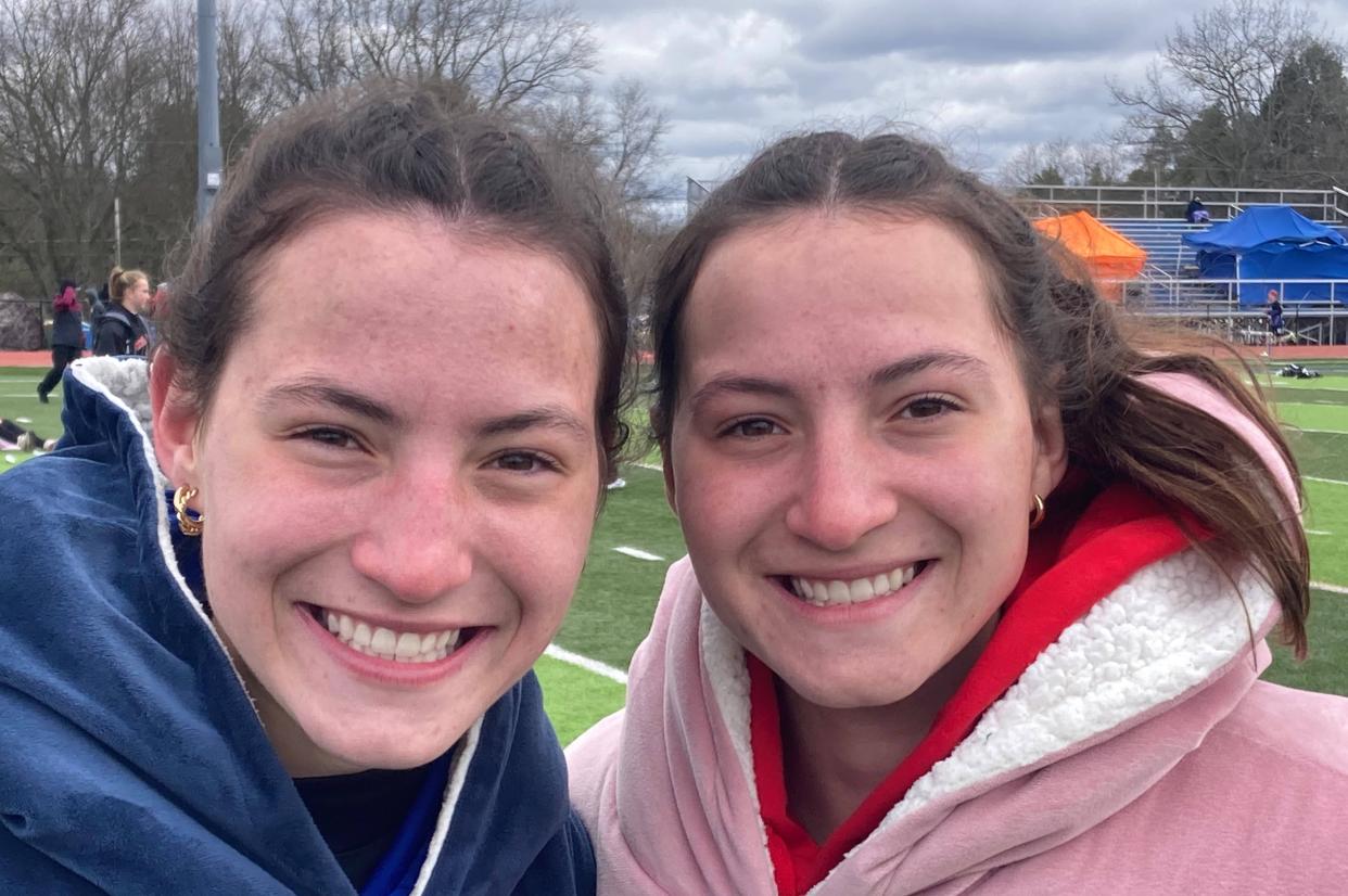 Fort LeBoeuf sisters Ella and Hailey Corritore, April 13, 2024.