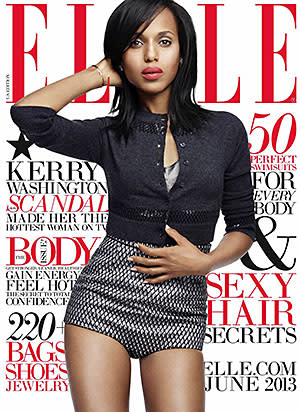 Kerry Washington graces the cover of Elle magazine's June issue.