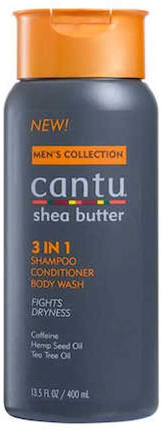 Cantu Shea Butter Men's Collection 3 in 1 Shampoo, Conditioner and Body Wash